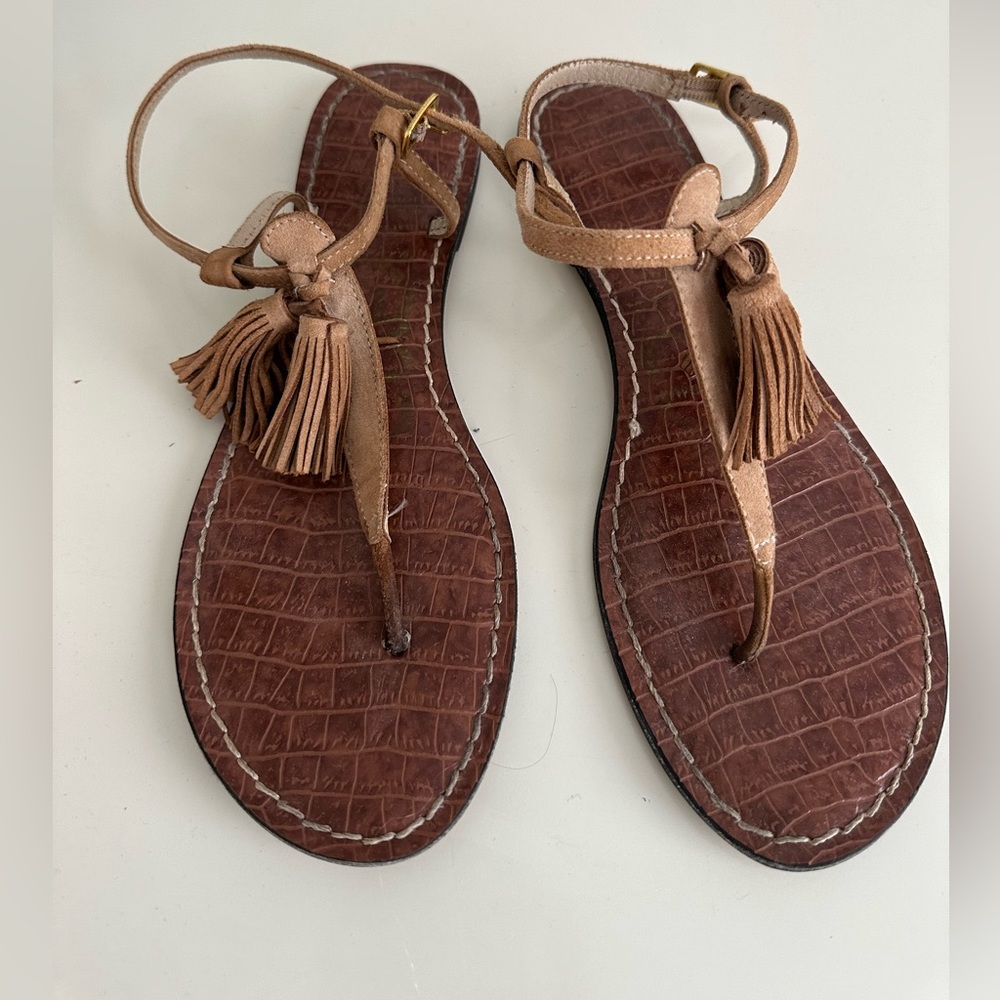 Sam Edelman | Gigi Leather Brown Thong Sandal Size 9